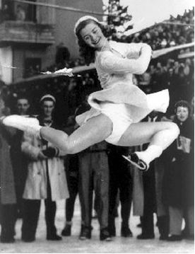 Photo: Barbara Ann Scott skates during Olympic Gold Competition
