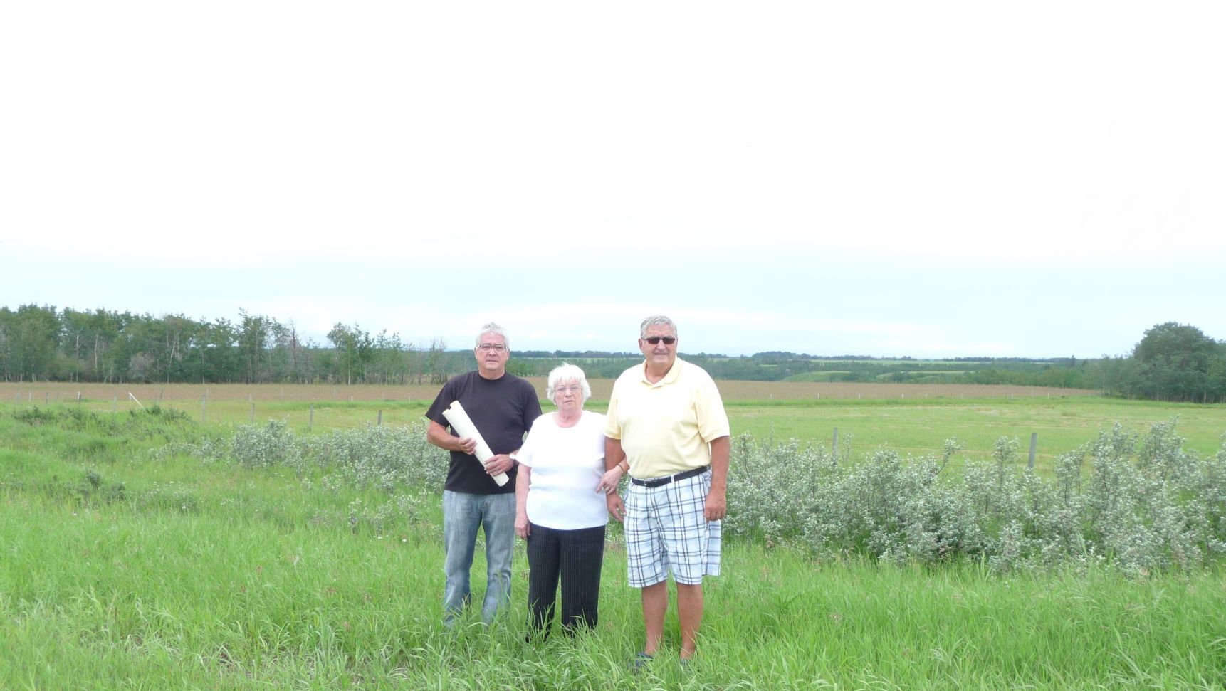 Hubert Jeannine Phil at the Southern most section of the Hubert Brooks Homestead